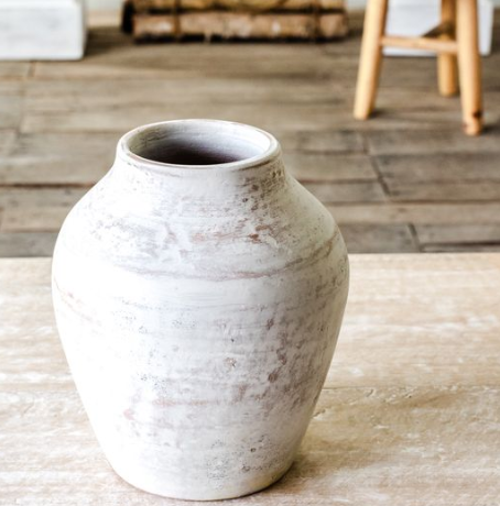 White Terra Cotta Vase