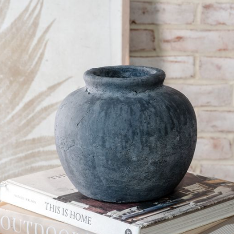 Black Round Vase