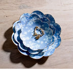 Blue Floral Round Trays