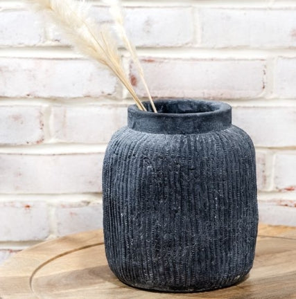 Charcoal Line Vase