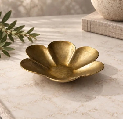 Antique Brushed Flower Dish