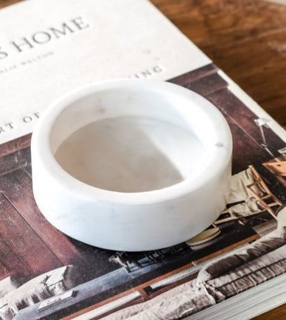 White Round Marble Trinket