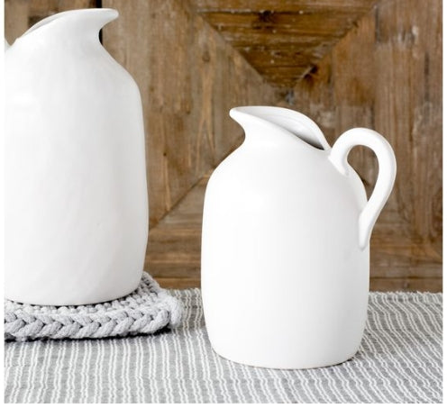 White Ceramic Pitcher