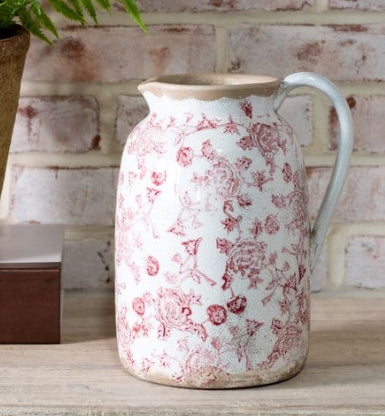 Red Heritage Handle Vase