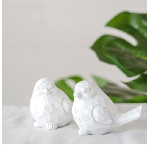 White Resin Birds