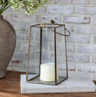 Glass and Iron Hanging Lantern