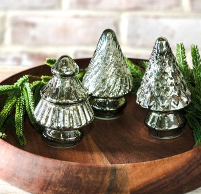 Mini Verdigris Glass Trees