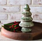 Verdigris Green Glass Trees