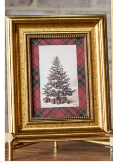 Plaid Chirstmas Tree Framed Art