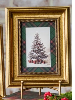 Plaid Chirstmas Tree Framed Art