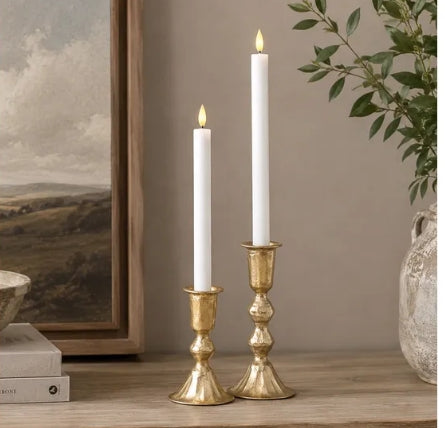 Gold Diamond Candle Holders