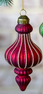 Green & Red Twist Ornaments