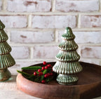 Verdigris Green Glass Trees