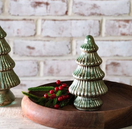 Verdigris Green Glass Trees