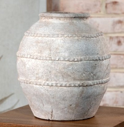 Antique Taupe Deco Vase