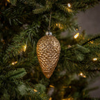 Gold Dusted Glitter Pinecone Ornament
