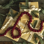 Dark Red Pom Pom Garland