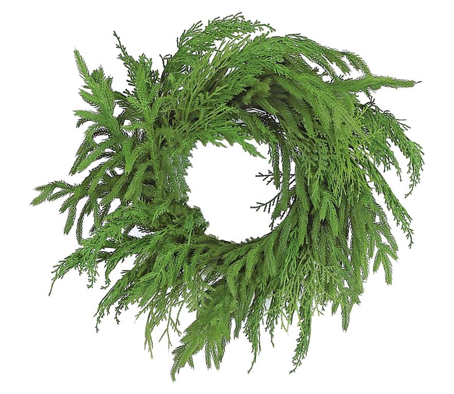 NORFOLK PINE & CEDAR WREATH
