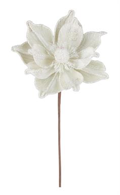 Velvet/Glittered Poinsettia/Magnoila Spray