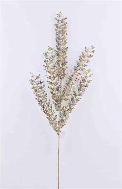 GLITTERED SEQUIN LEAF SPRAY,