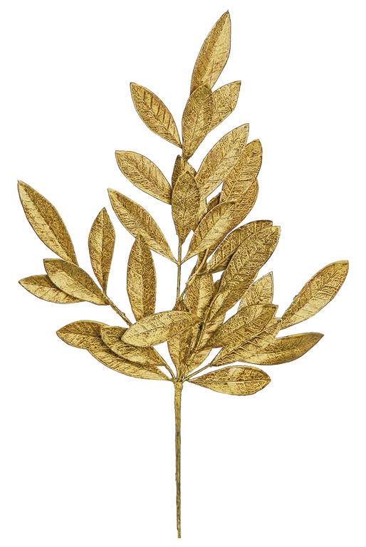 Glitterd Bay Leaf Spray