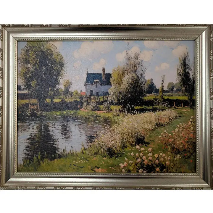 Blue House Vintage Wall Art
