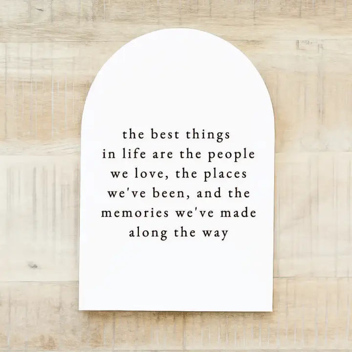 Arched Wood Frame & Art