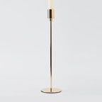 Metal Single Taper Candle Holder, Gold,