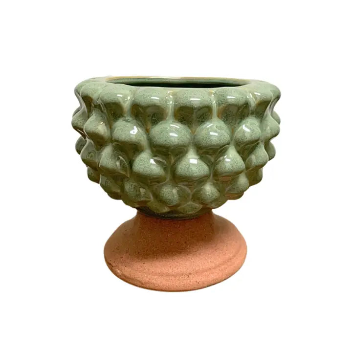 Green Ceramic Christmas Candle Holder