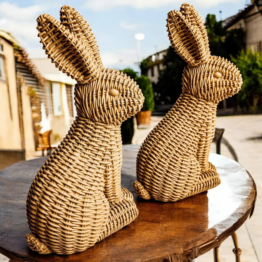 Large Rattan Rabbit Rattan Bunny – 400 RS Home & Design