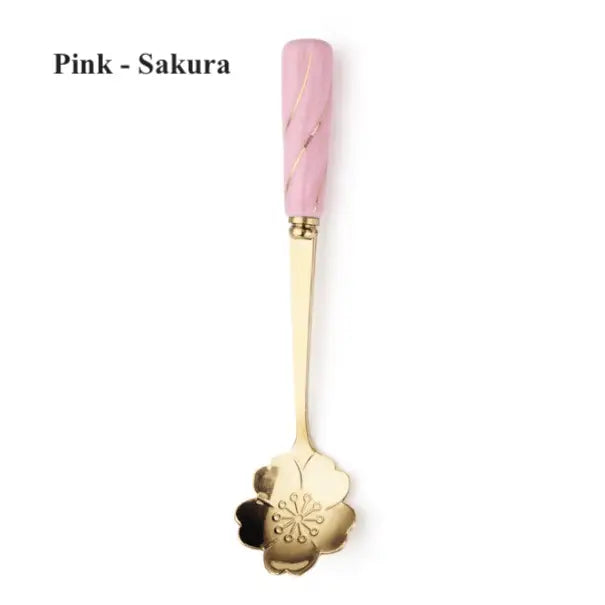 Ceramic Handle Stainless Steel Dessert Spoon
