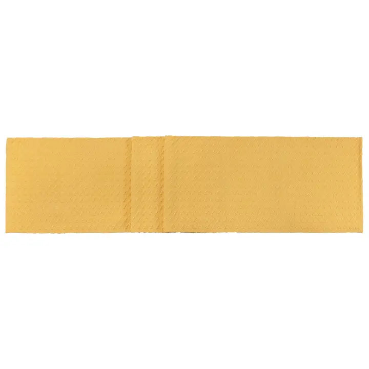 Long Yellow Cobble Woven Cotton Table Runner