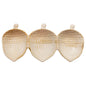 Long Acorn 3 Section Stoneware Dish Cream