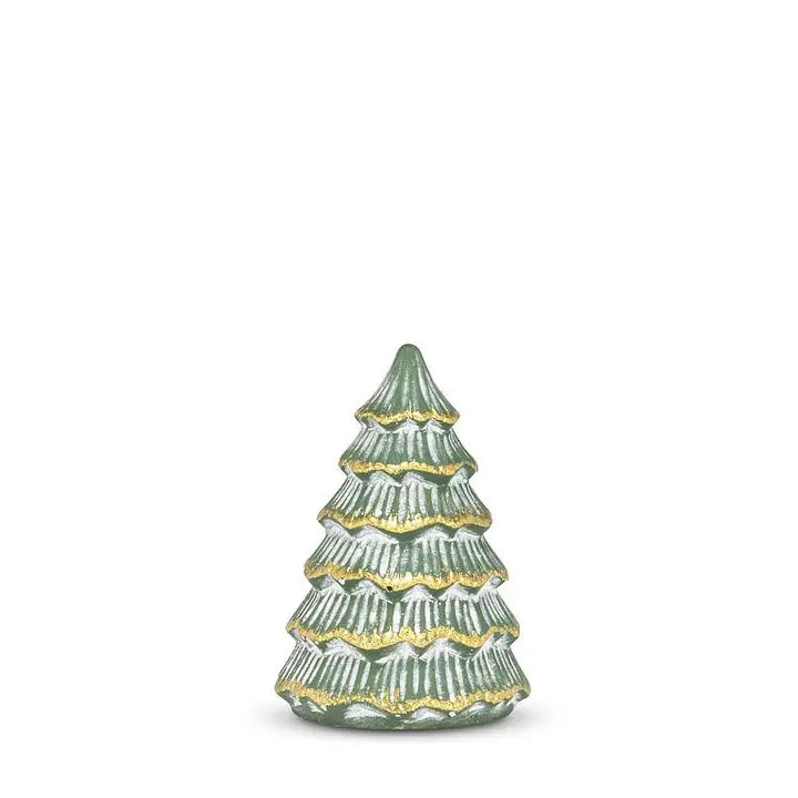 Mini Christmas Tree with Glitter-Green/Gold