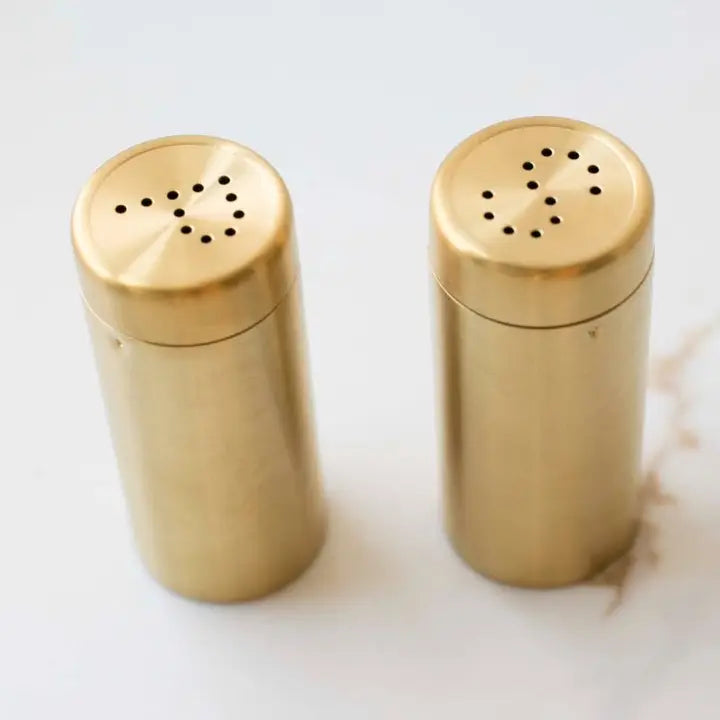 Brass Salt and Pepper Shakers