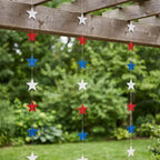 Red White and Blue Hanging Stars Garland