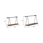 Black Wood Swing Wall Shelves