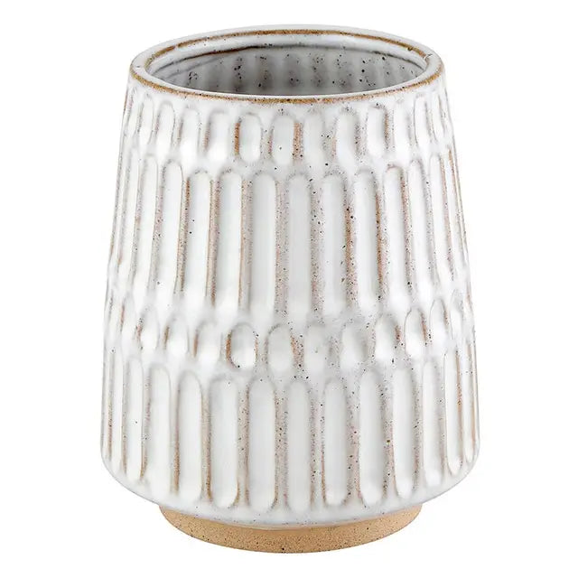 Round White Vase