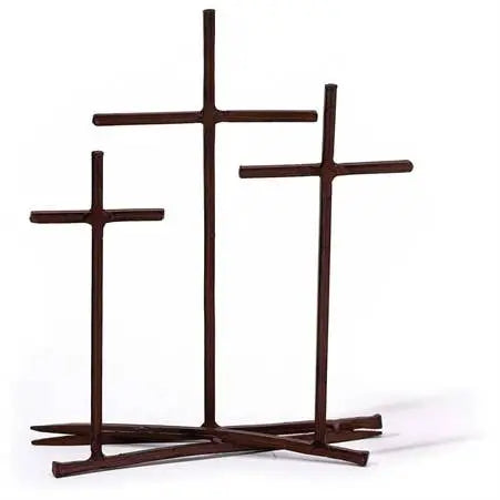 Tabletop Cross Metal Golgotha Nail