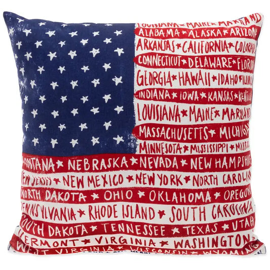 One Flag One Nation Cotton Pillow Patriotic