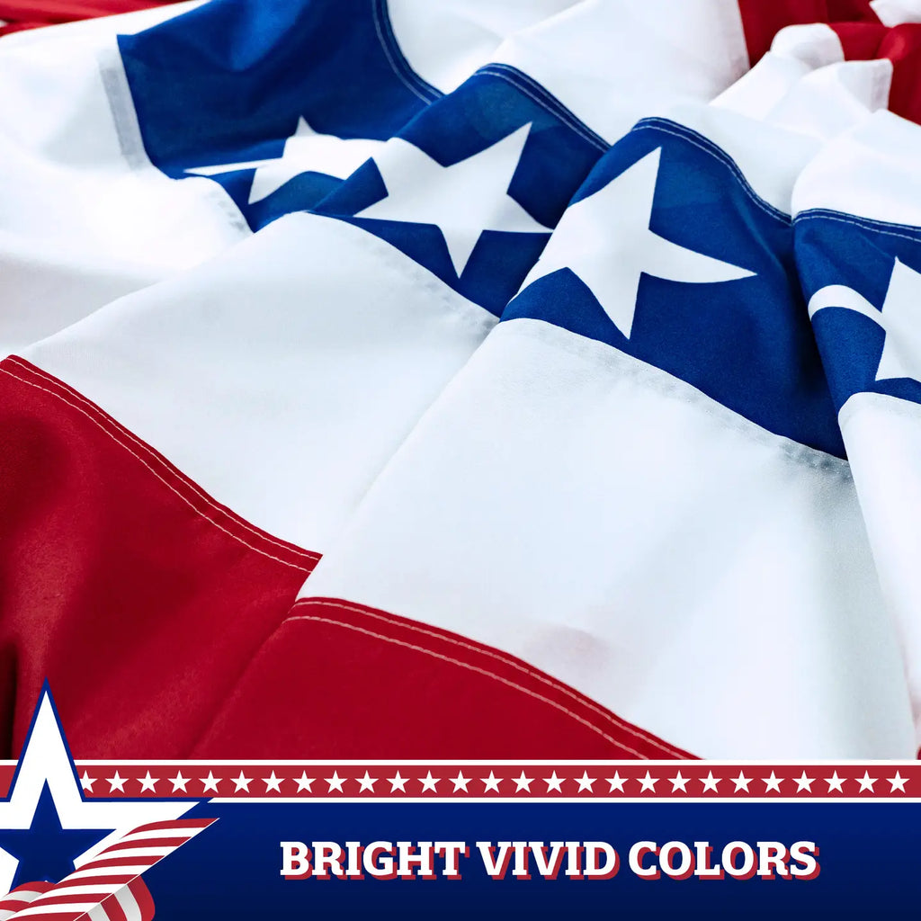 Fan Flag American USA Pleated Patriotic