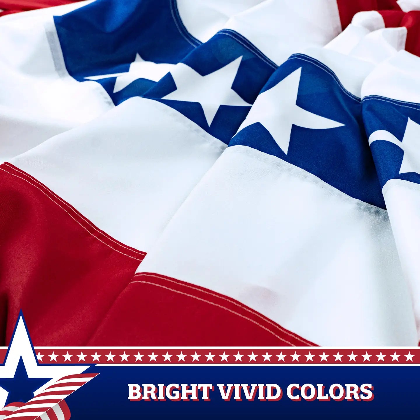 Fan Flag American USA Pleated Patriotic