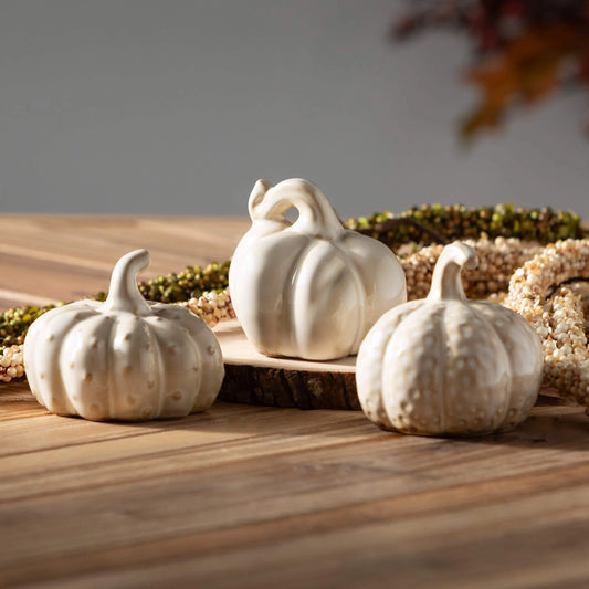 Stoneware Cream Pumpkin