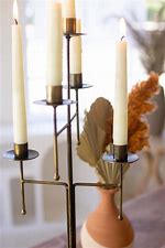 Antique Brass Tabletop Candlelabra