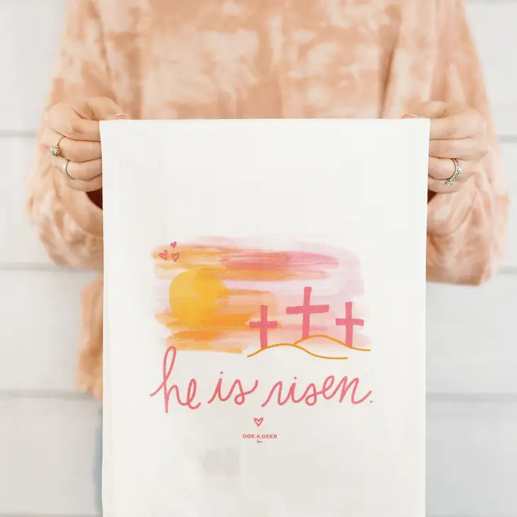 He Is Risen - Easter Tea Towel