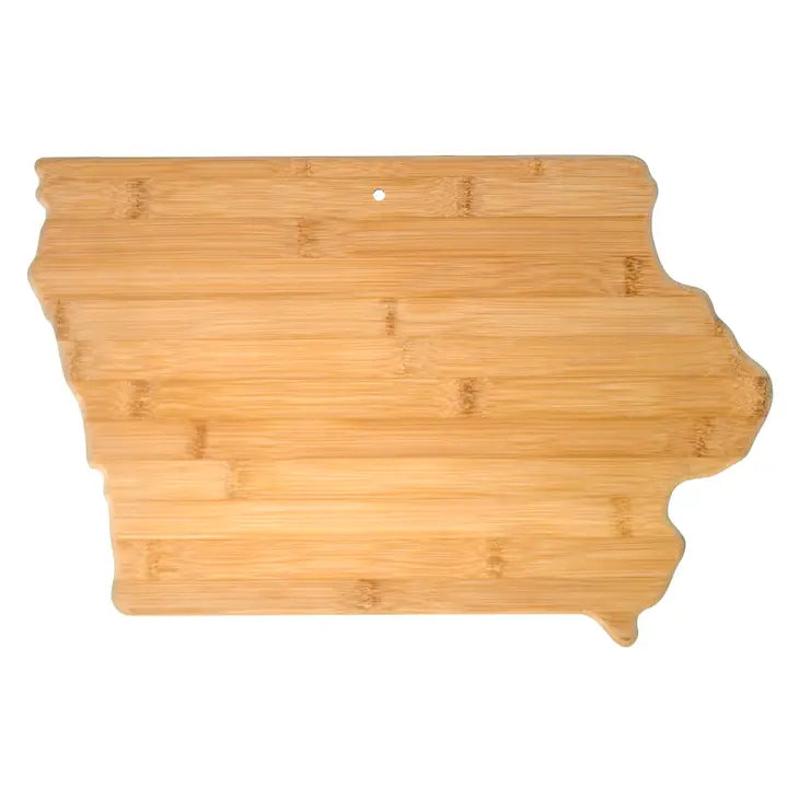 Iowa State-Shaped Bamboo Serving & Cutting Board