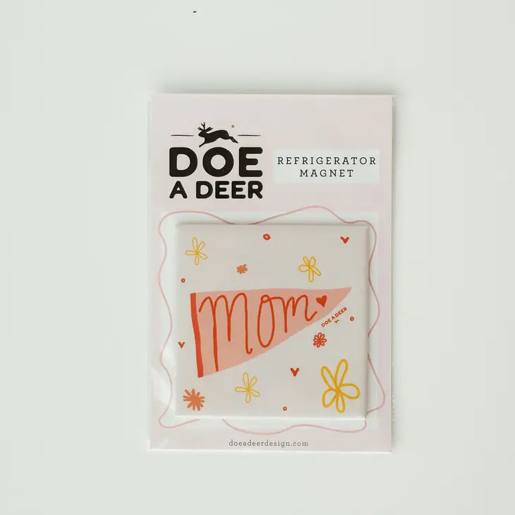 Mom Pennant Refrigerator Magnet