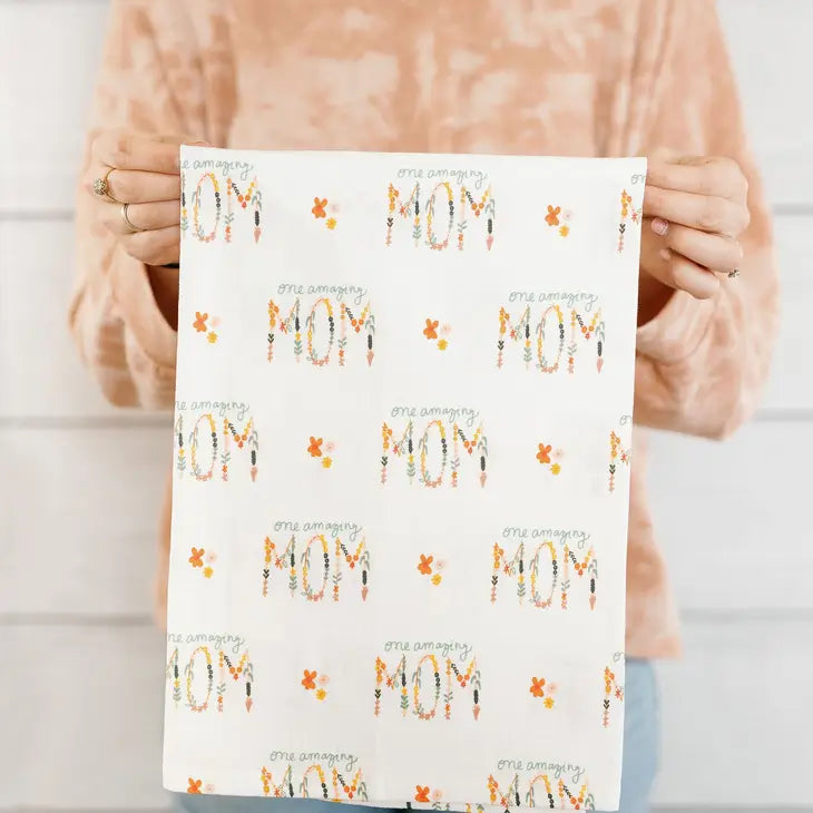 One Amazing Mom Full Pattern Flour Sack Towel - Mother's Day