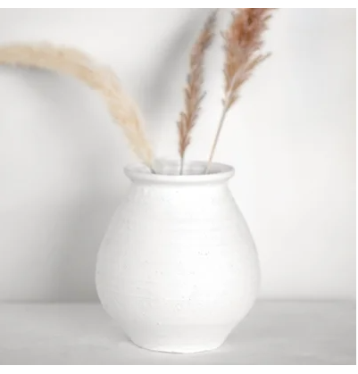 WHITE CLAY VASE