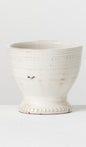 Glazed  White Ceramic Pot